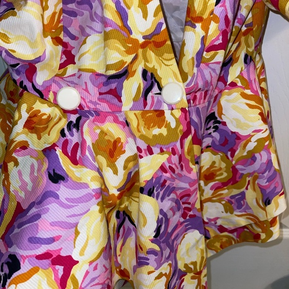 Saks Fifth Avenue Vintage Ruffle Wrap Top (8) - Picture 3 of 10